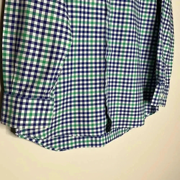 Spectre & Co Green & Blue Check Button Down Casual Shirt - Picture 6 of 10